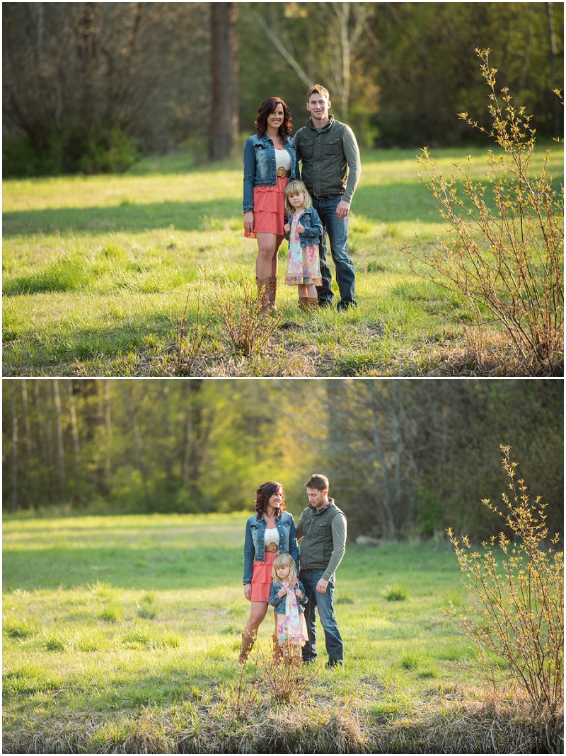Country Engagement Photos Cle Elum Photographer couple with their daughter photo