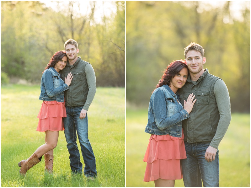 Country Engagement Photos Cle Elum Photographer Couple standing in trees photo