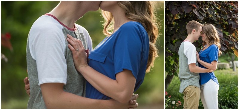 Kennewick Demonstration Garden Engagement Photos Kennewick WA Close up of couple photo