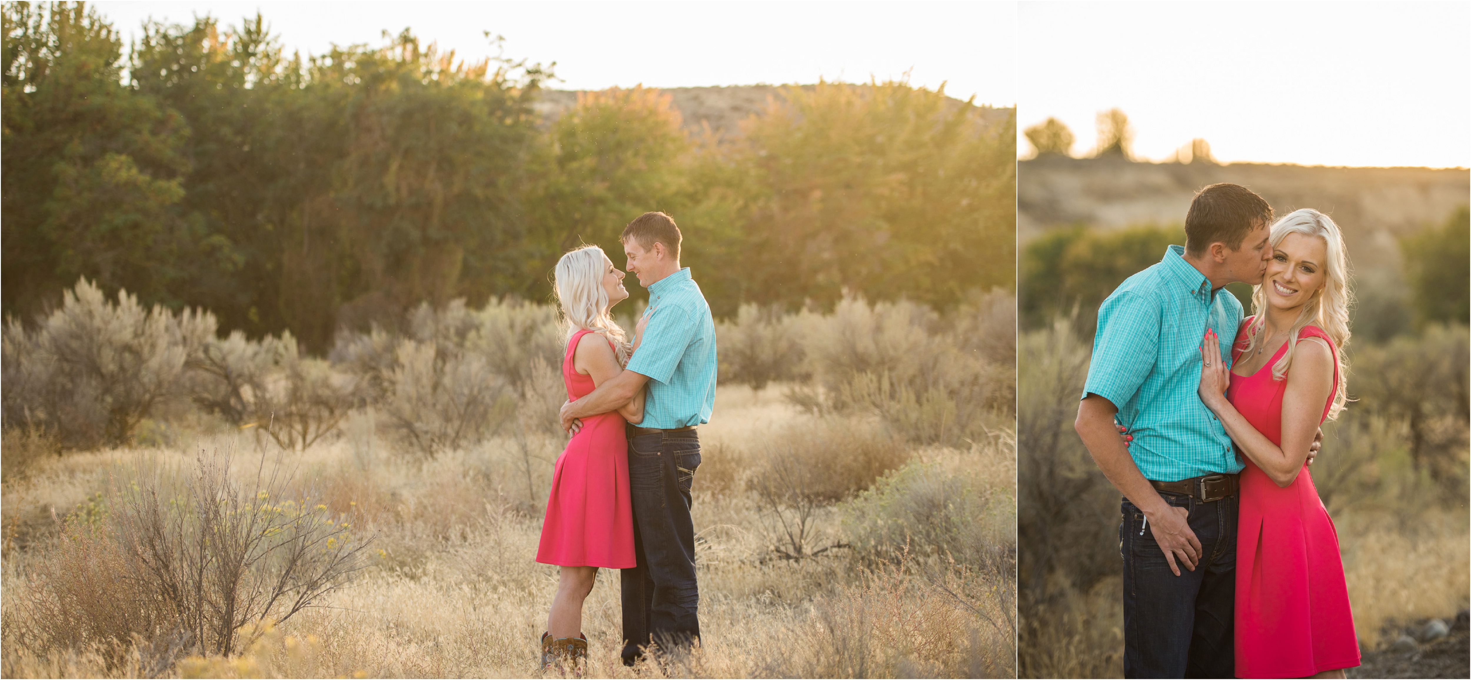 Country Engagement photos couple loving on each other photo