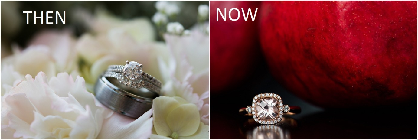 Then and Now Wenatchee Photographer Ring Shot comparison photo
