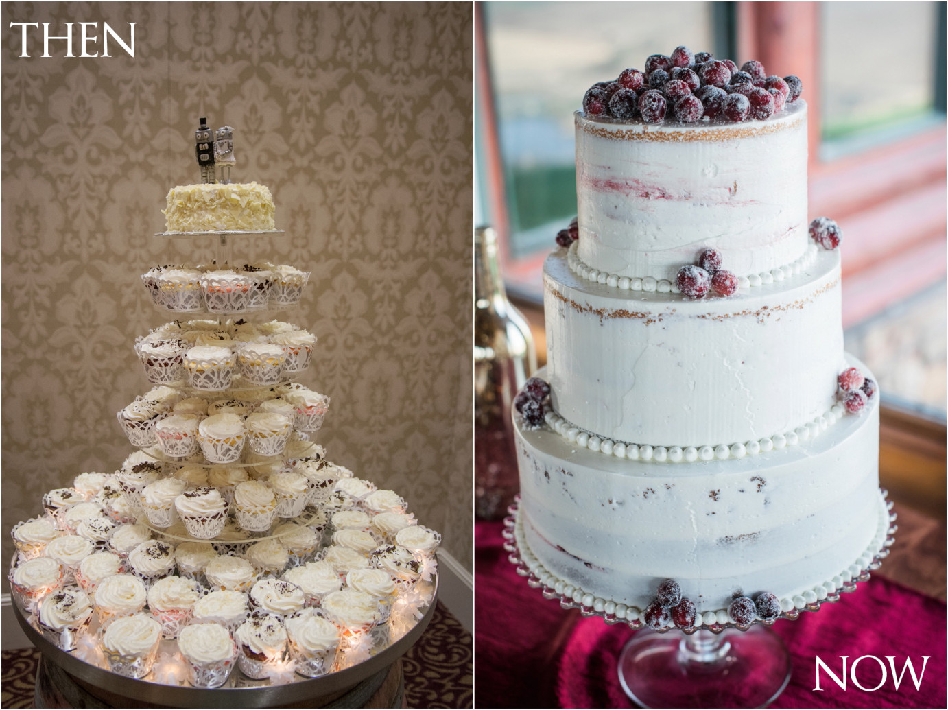 Then and Now Wenatchee Photographer Cake comparison photo