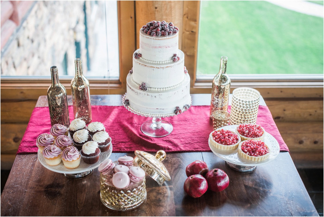 Eagle Lakes Lodge Wedding Inspiration Shoot dessert tablescape photo