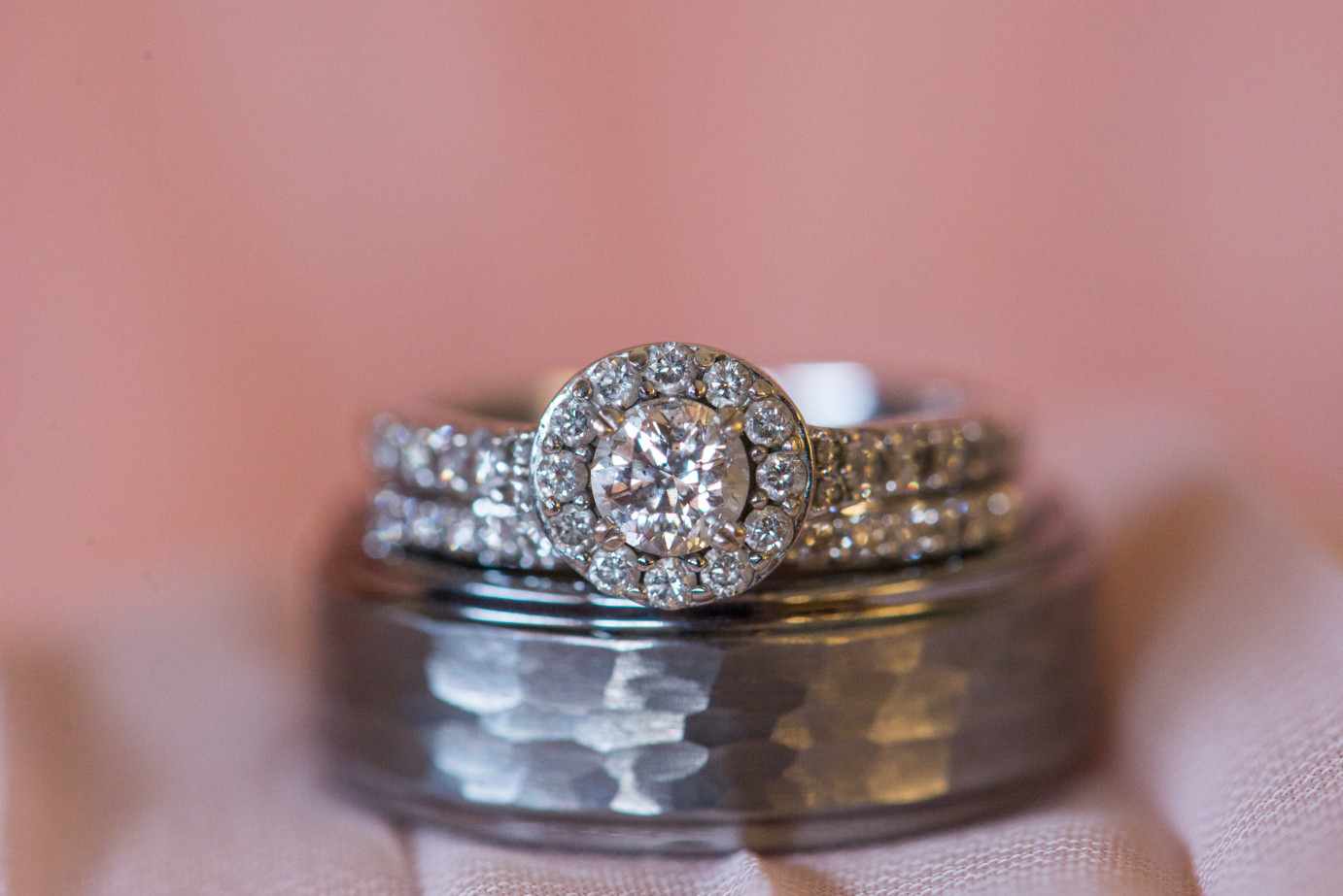 Wedding Day planning and tips ring shot on bridesmaid dress photo