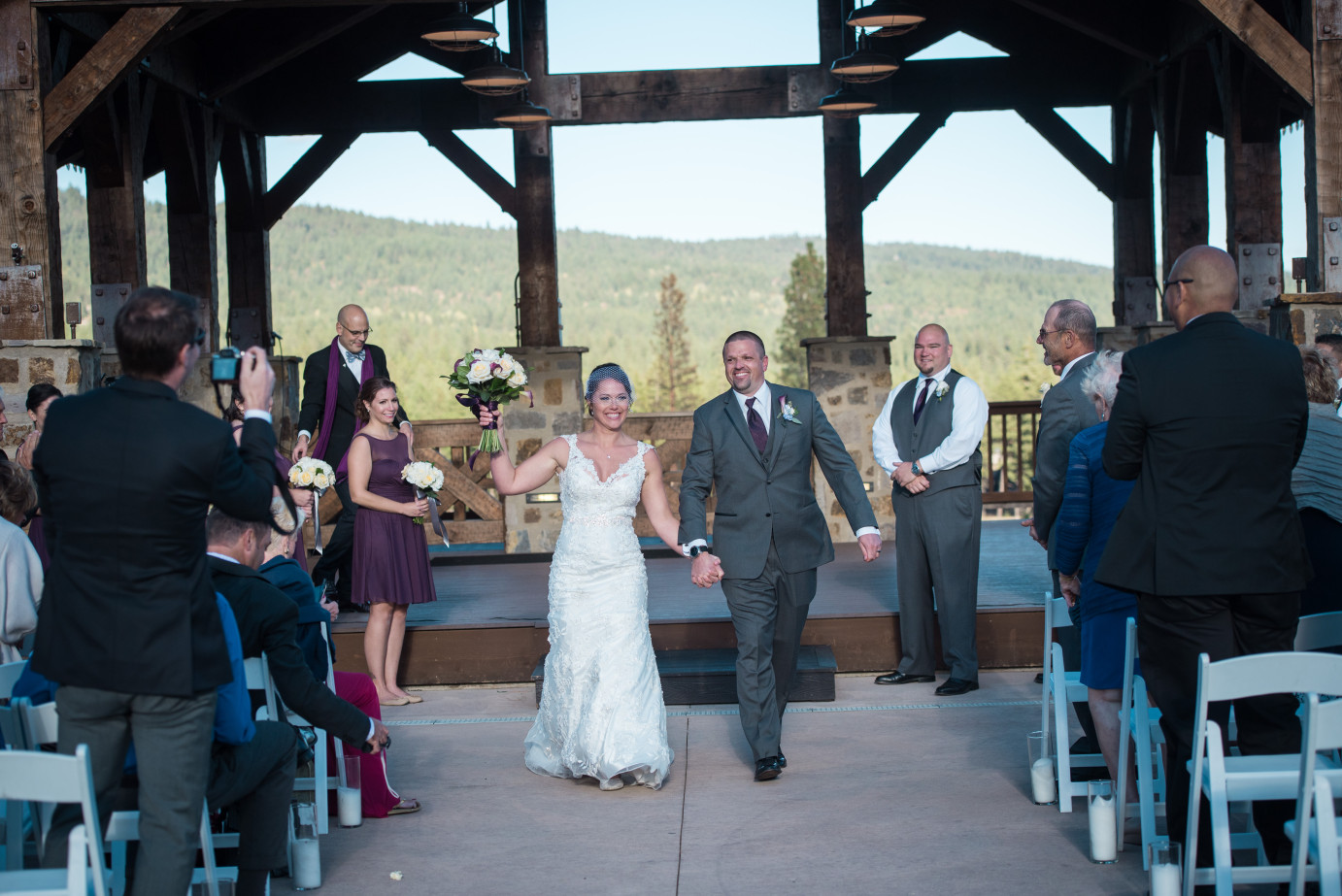 Wedding Day Planning and Tips Swiftwater Cellar wedding bride and groom after ceremony photo