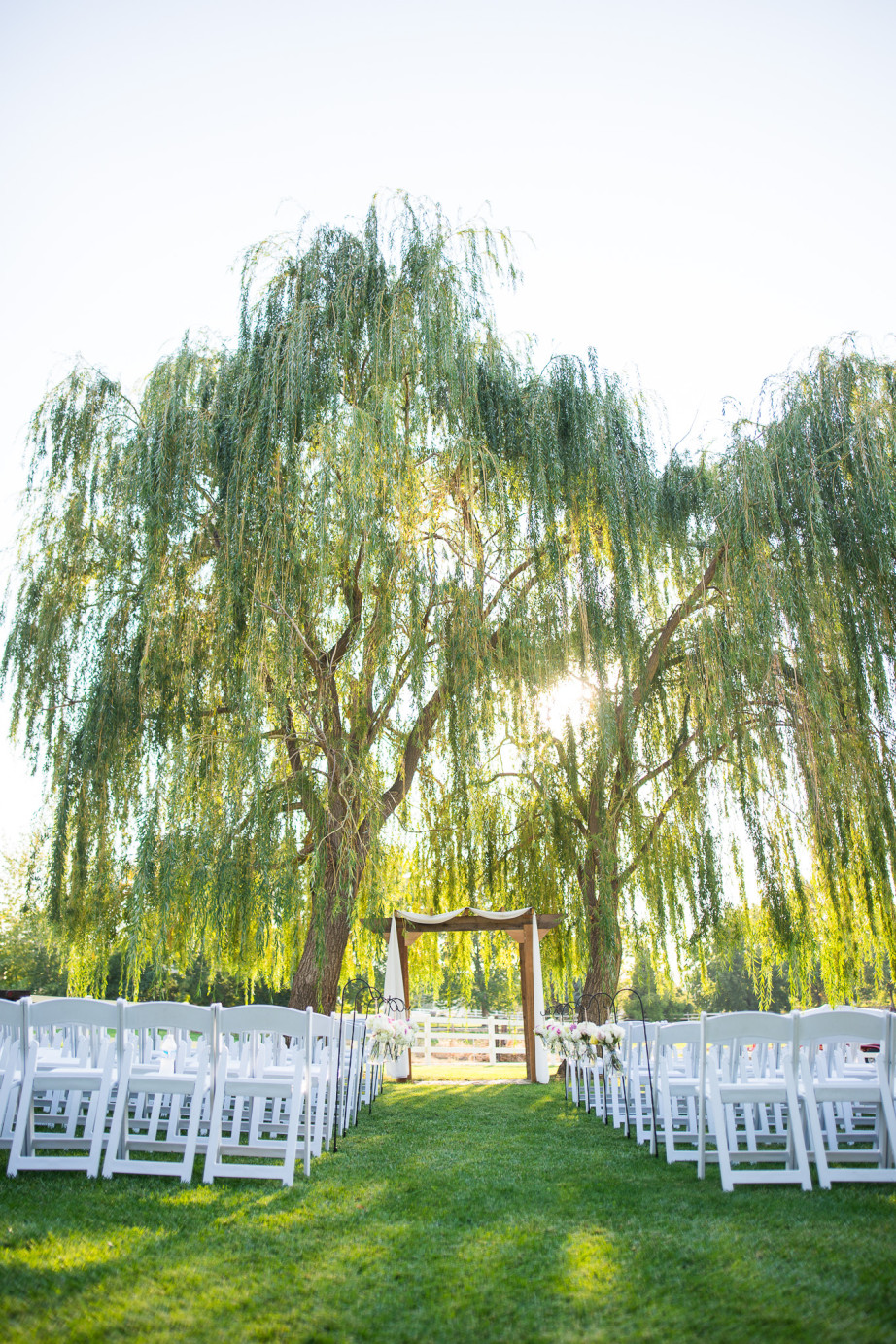 Favorite 2015 Wedding Moments Kennewick Backyard Wedding Ceremony under the willow trees photo