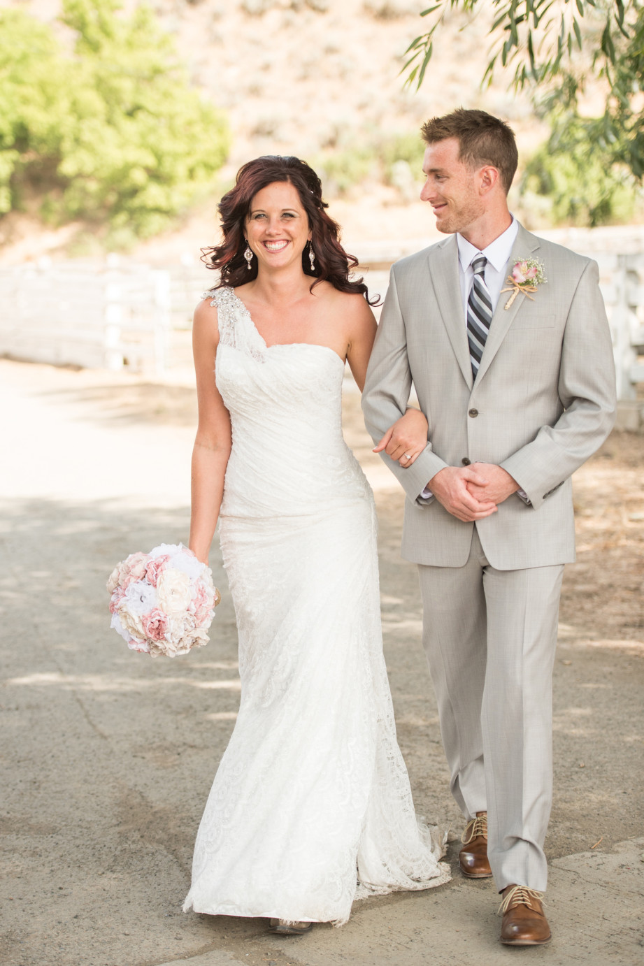 Favorite 2015 Wedding Moments Ellensburg Fairground Wedding Bride and groom walking formal photo