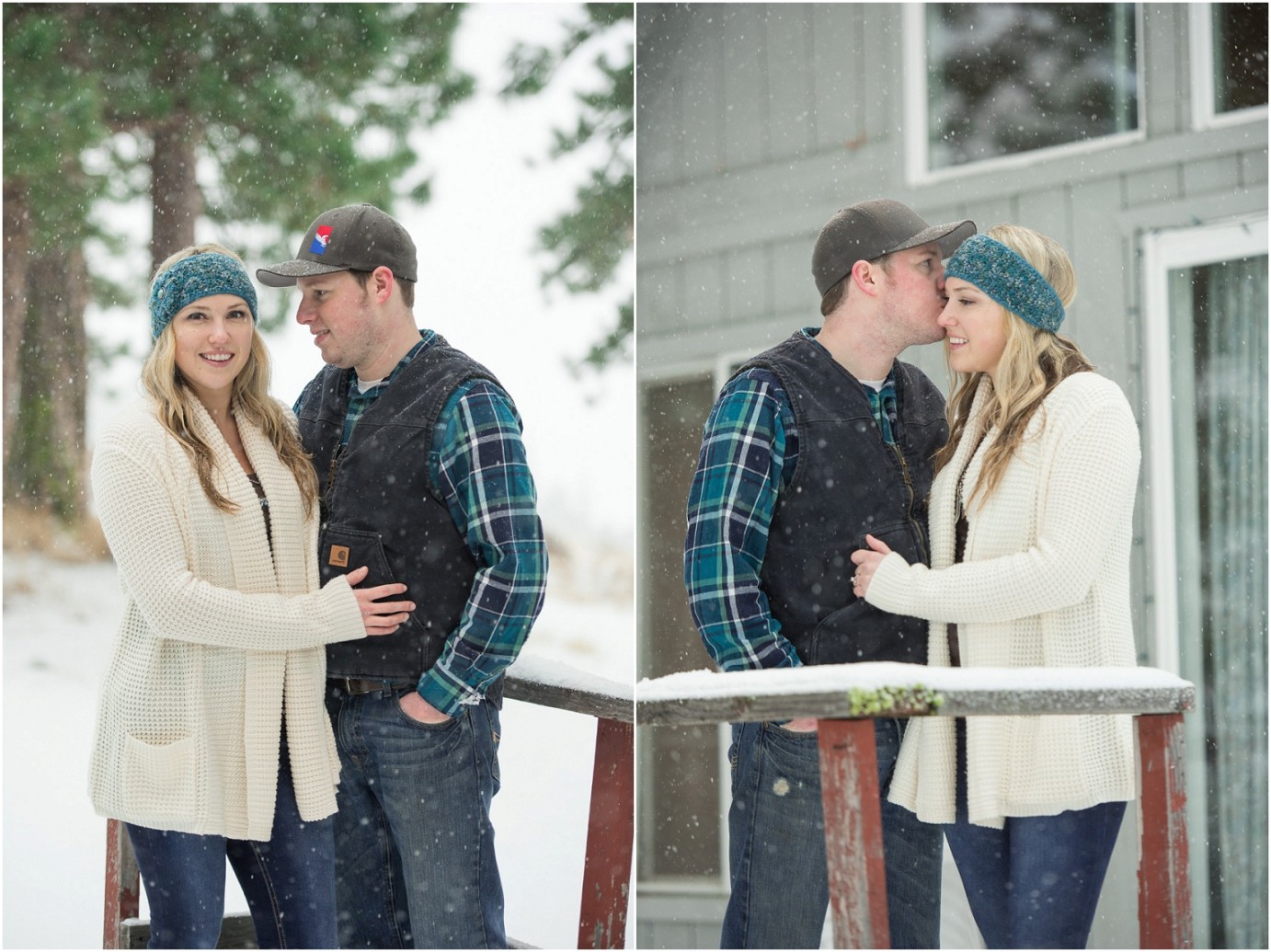Ellensburg Engagement Session Ellensburg WA Photographer couple by their cabin photo