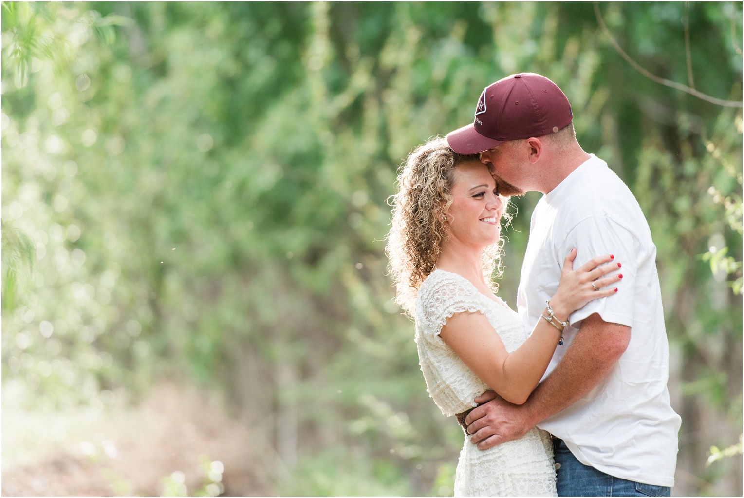 Country Engagement Session Mattawa Photographer Ryan and Shelby Couple standing in a grove of trees