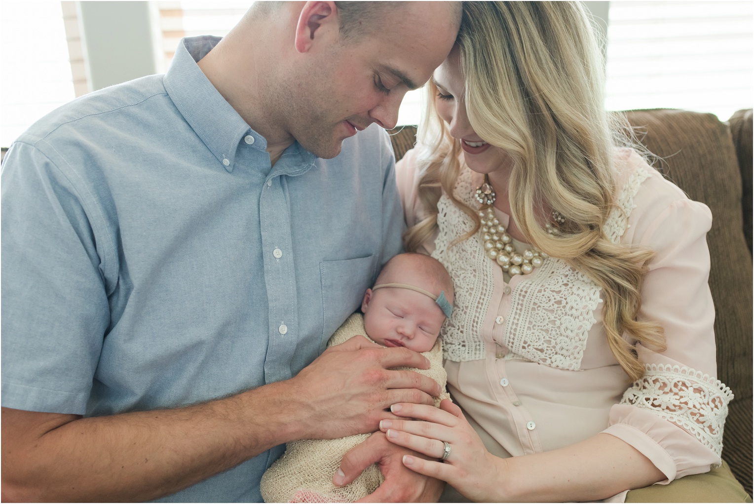 Janes Newborn Photography family with newborn girl lifestyle photo