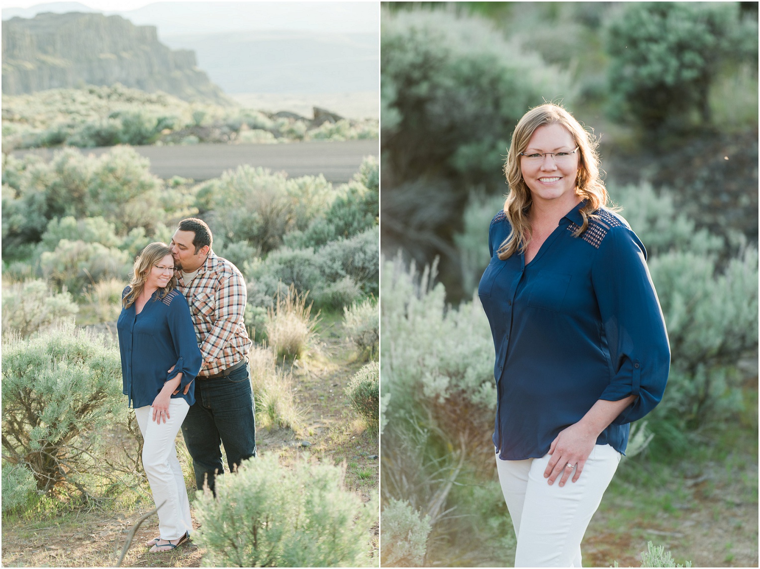 Vantage Crags Engagement Session Couple standing in roadway