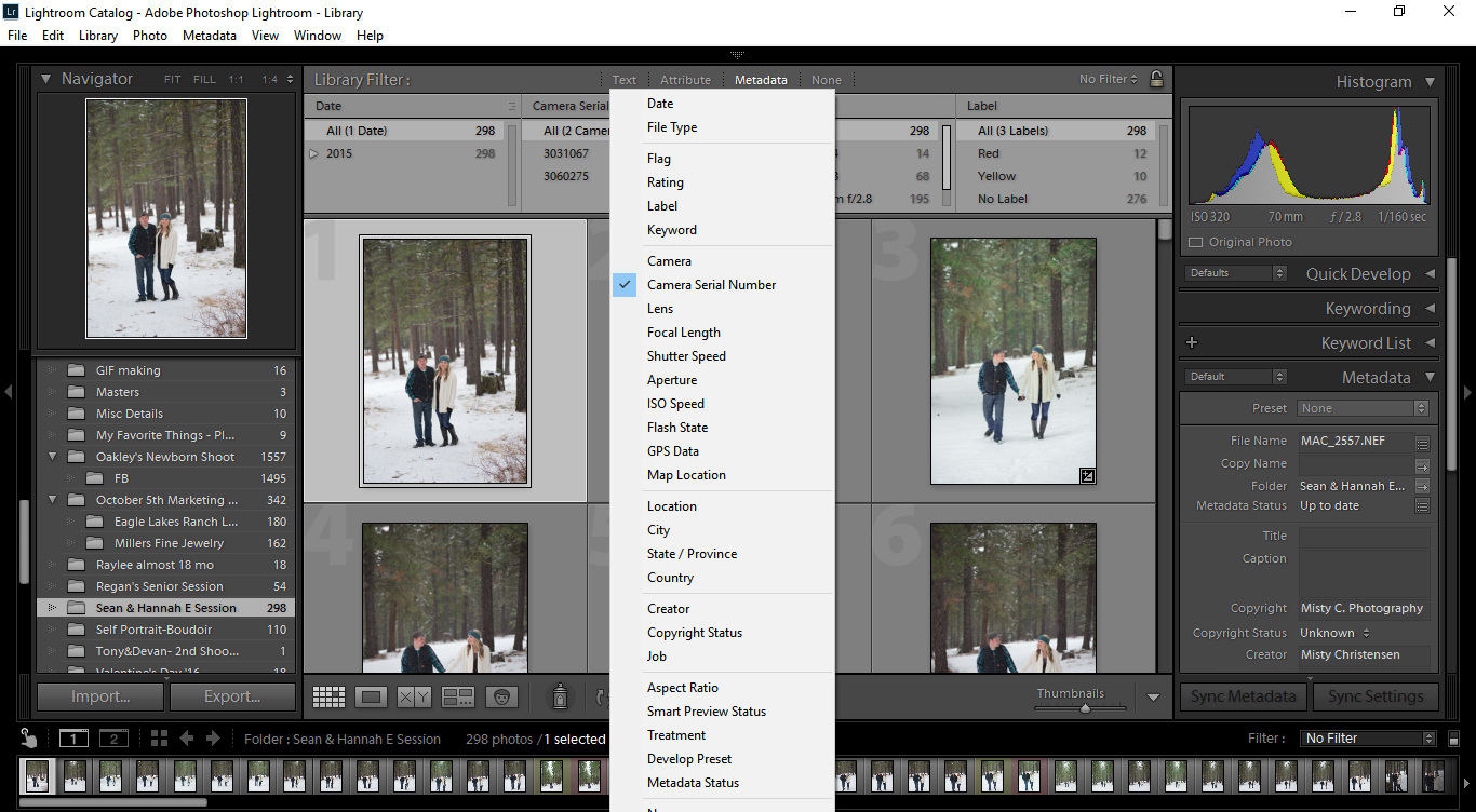 How to Sync Images in Lightroom Camera Serial Number