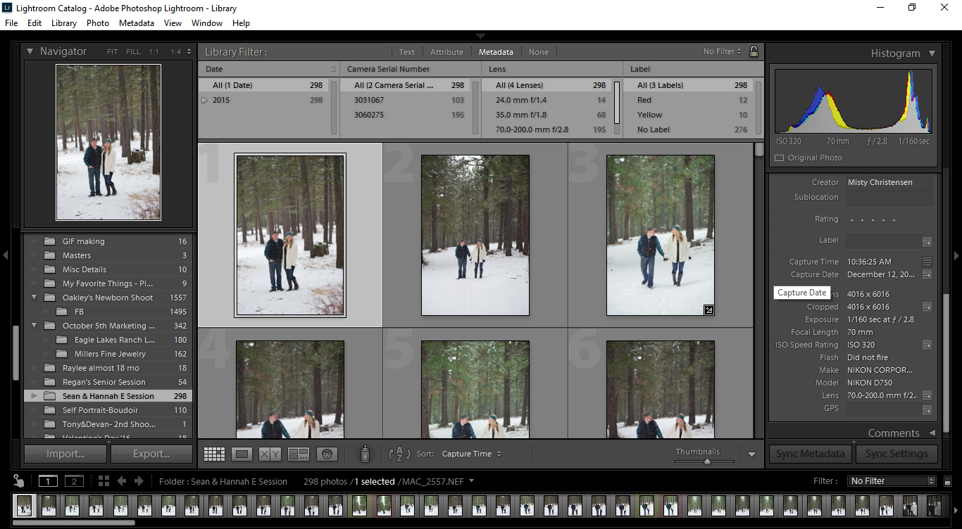 How to Sync Images in Lightroom capture time