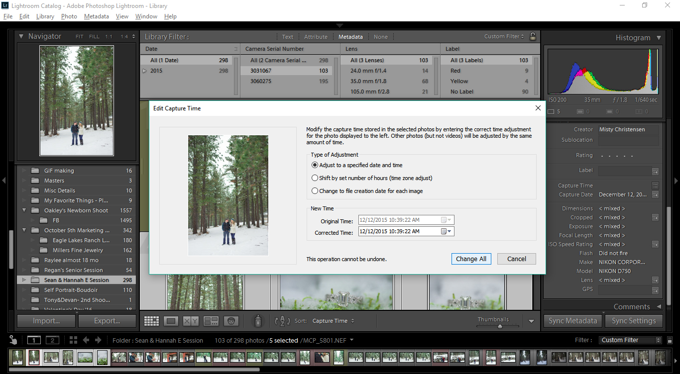 How to Sync Images in Lightroom edit time