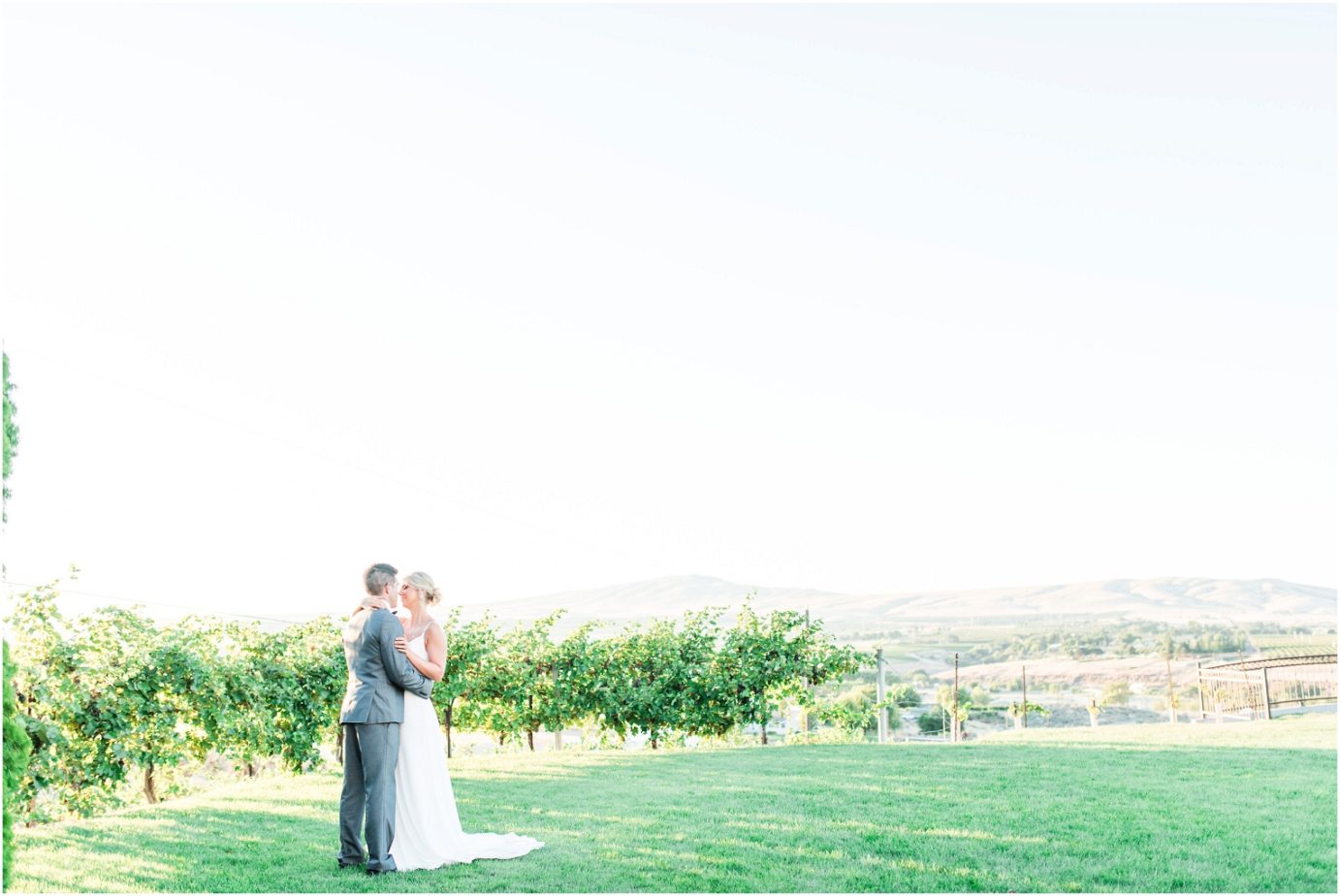 Chandler Reach Wedding Moscow Mule Inspiration Shoot Bride and groom in vineyard