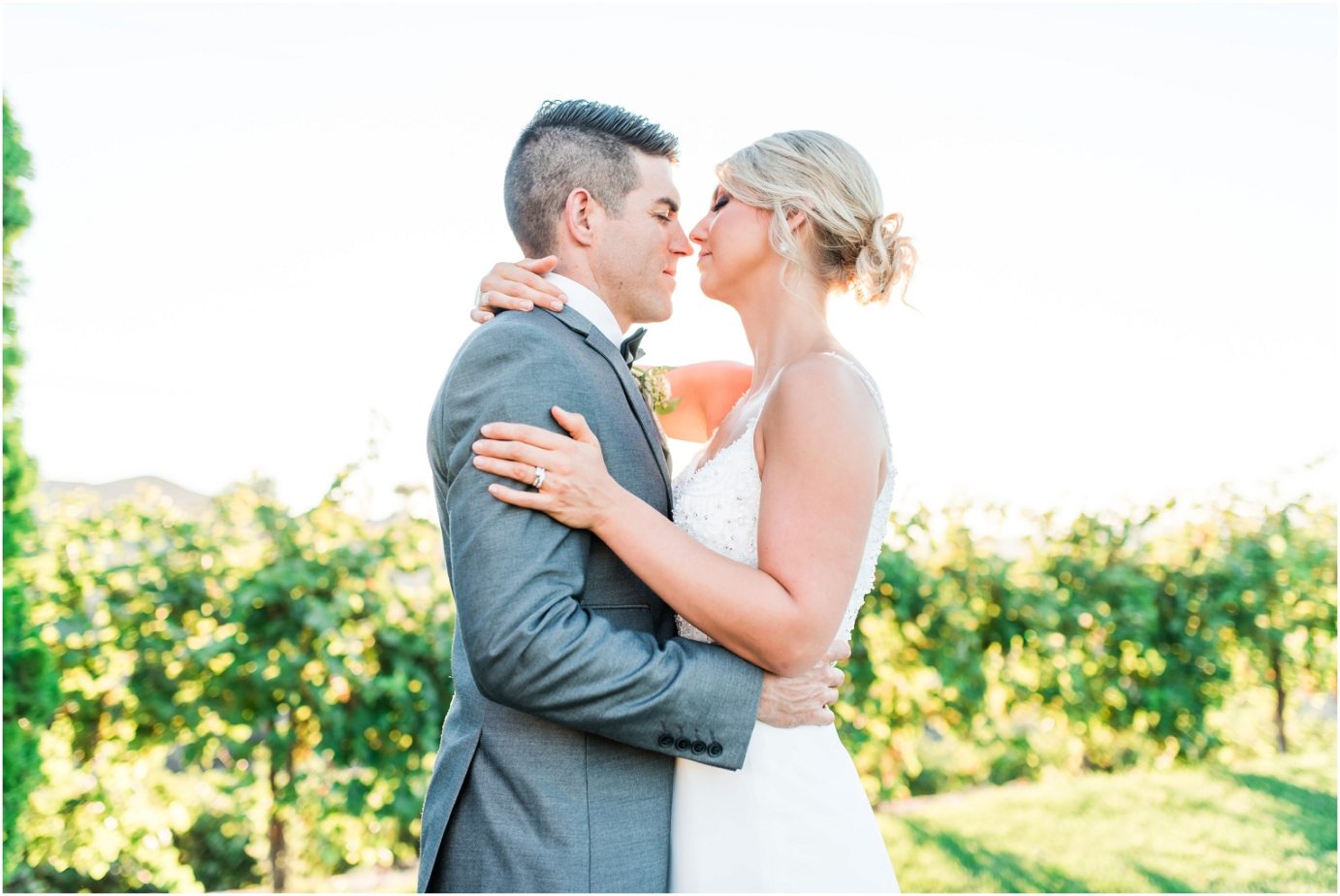 Chandler Reach Wedding Moscow Mule Inspiration Shoot Bride and groom in vineyard