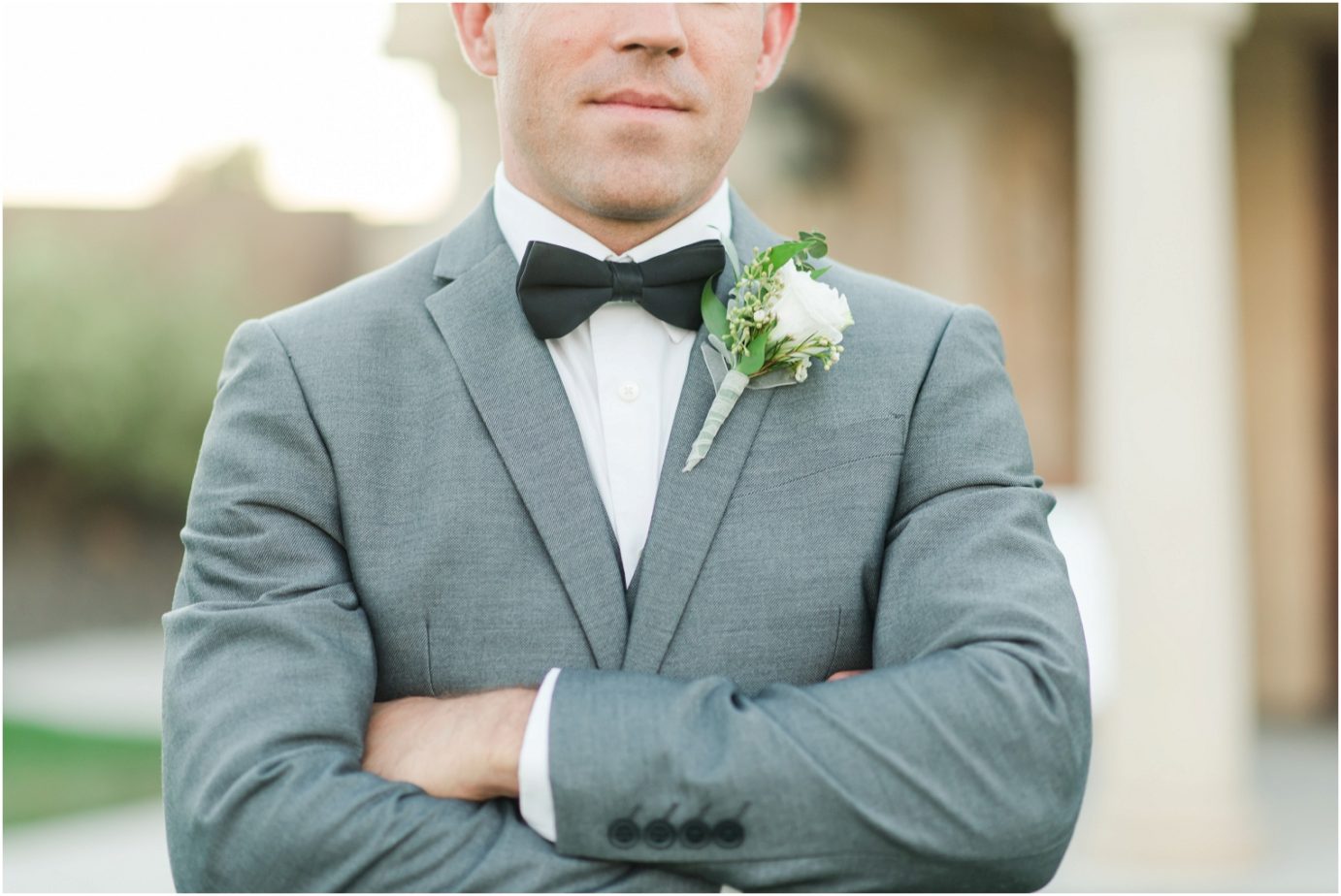 Chandler Reach Wedding Moscow Mule Inspiration Shoot Groom in grey suit