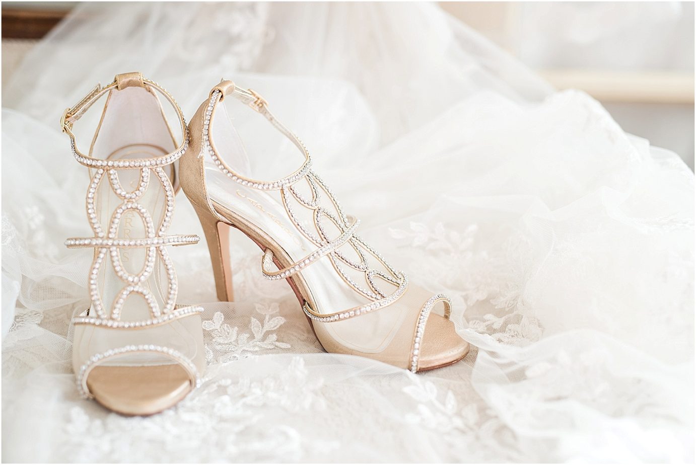 Fontaine Estates Winery Wedding Bride's Shoes photo