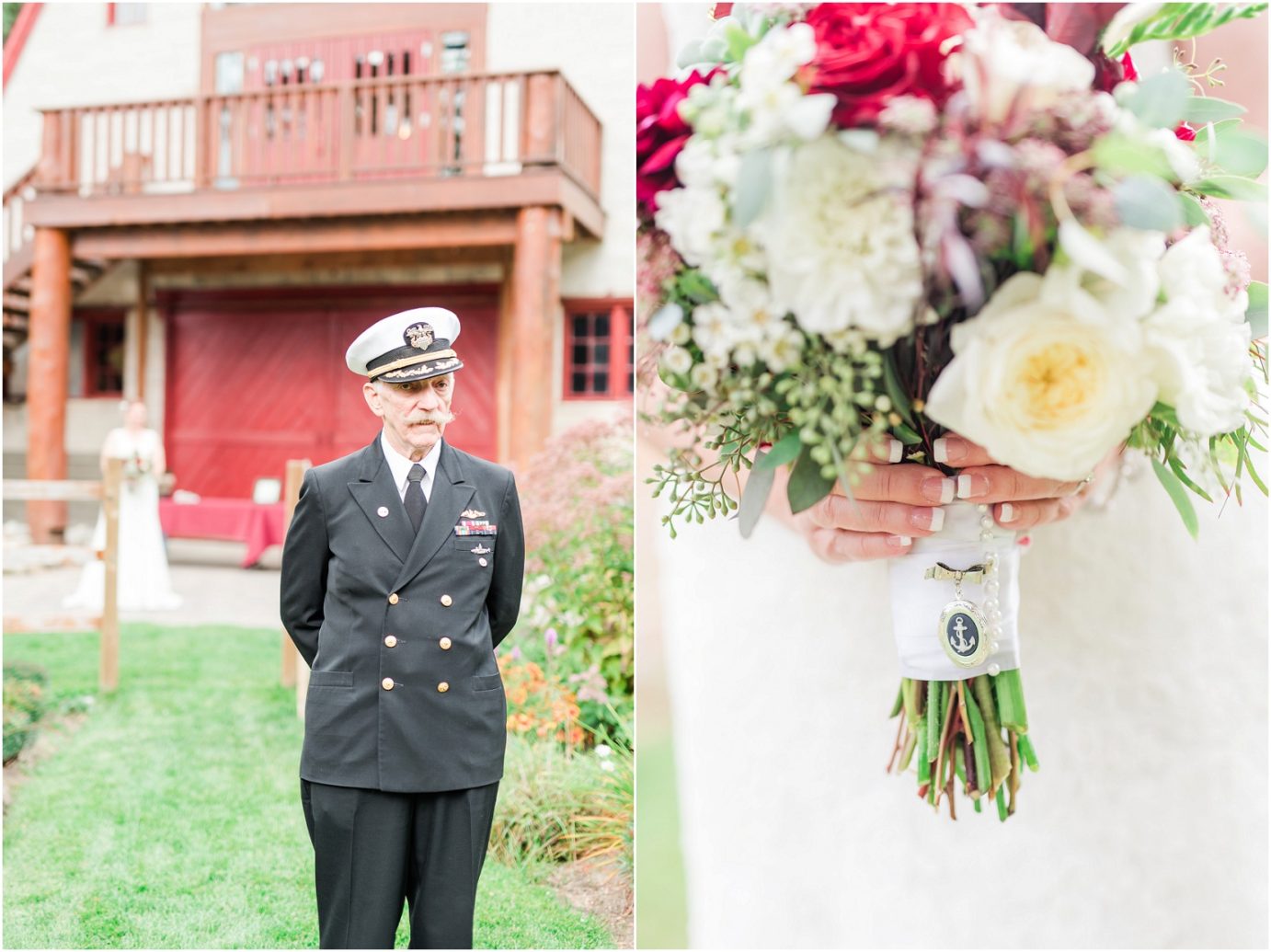 Pine River Ranch Wedding Bride and Father First Look Photo