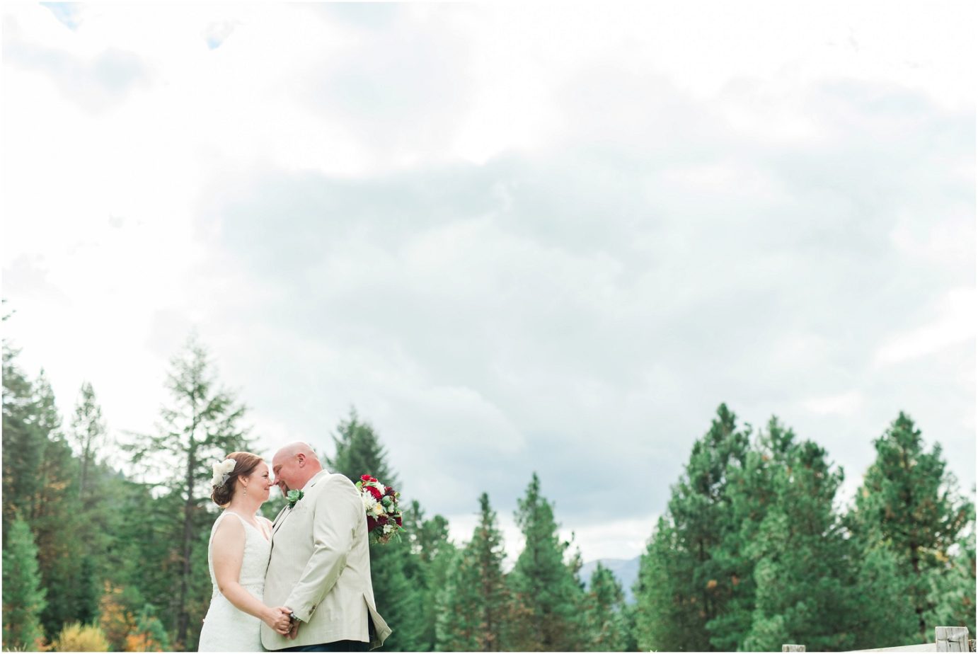 Pine River Ranch Wedding Bride and Groom First Look Photo