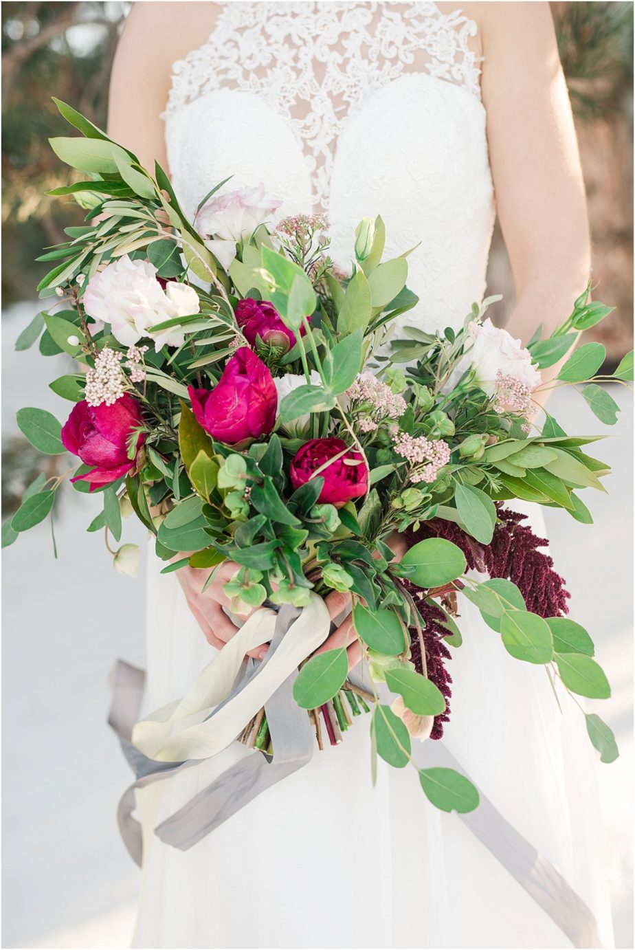 Best Wedding Bouquets of 2016 loose wedding bouquet with deep reds