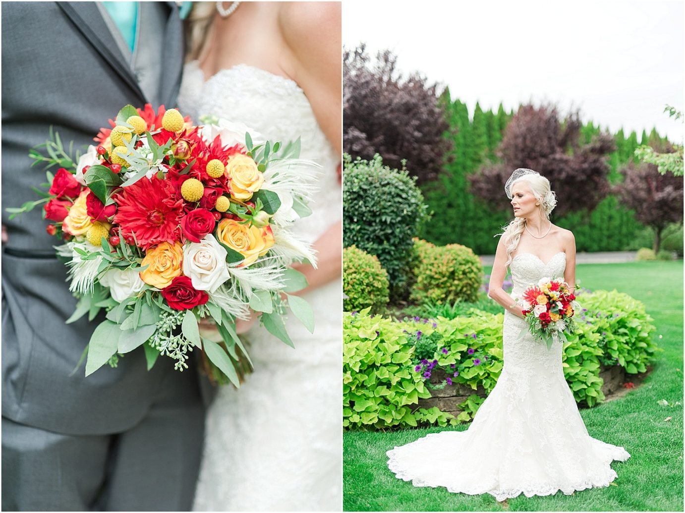 Best Wedding Bouquets of 2016 red and yellow fall wedding bouquet
