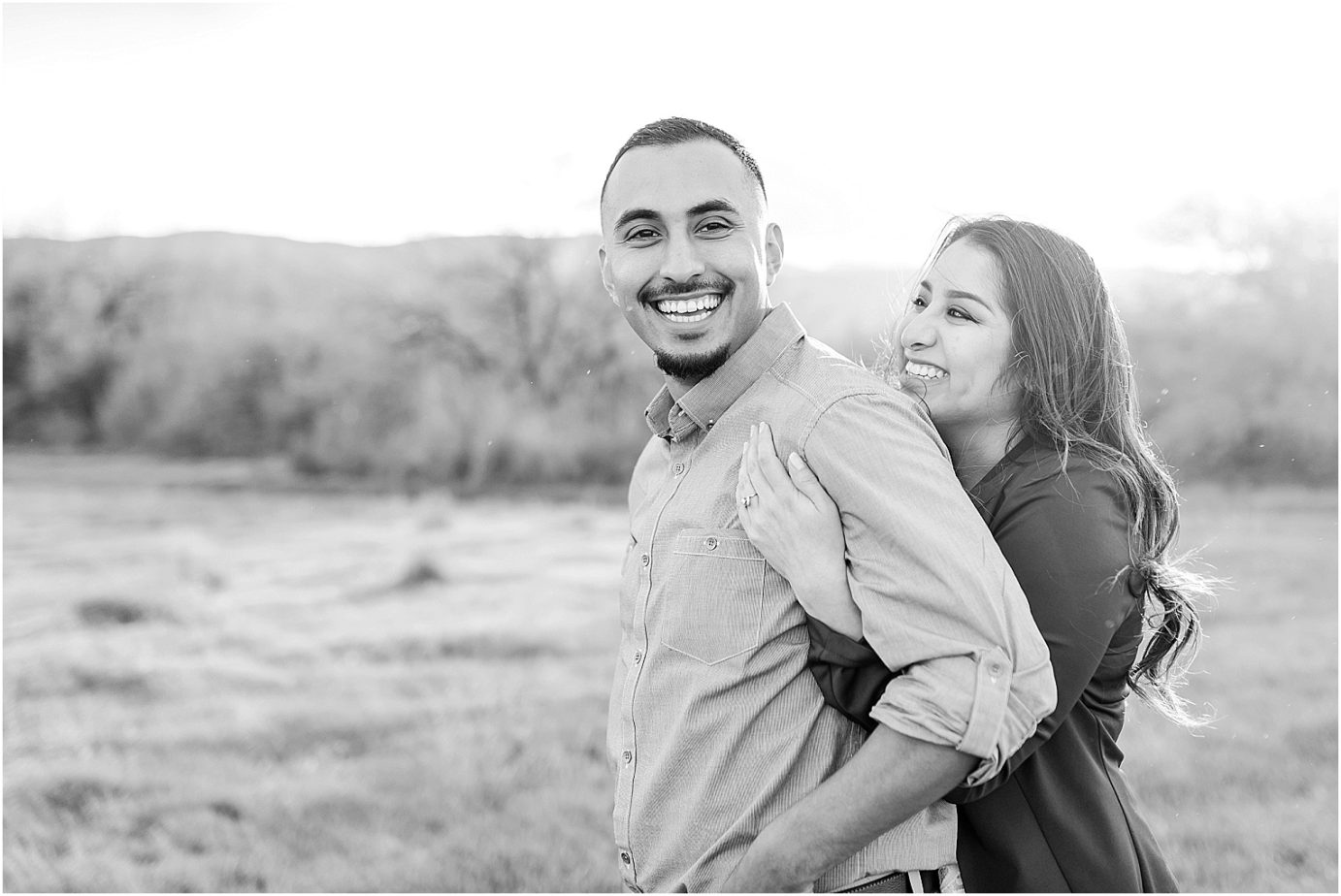 Desert Engagement Session Vantage Photographer Mike and jessica couple in the green hills by Vantage