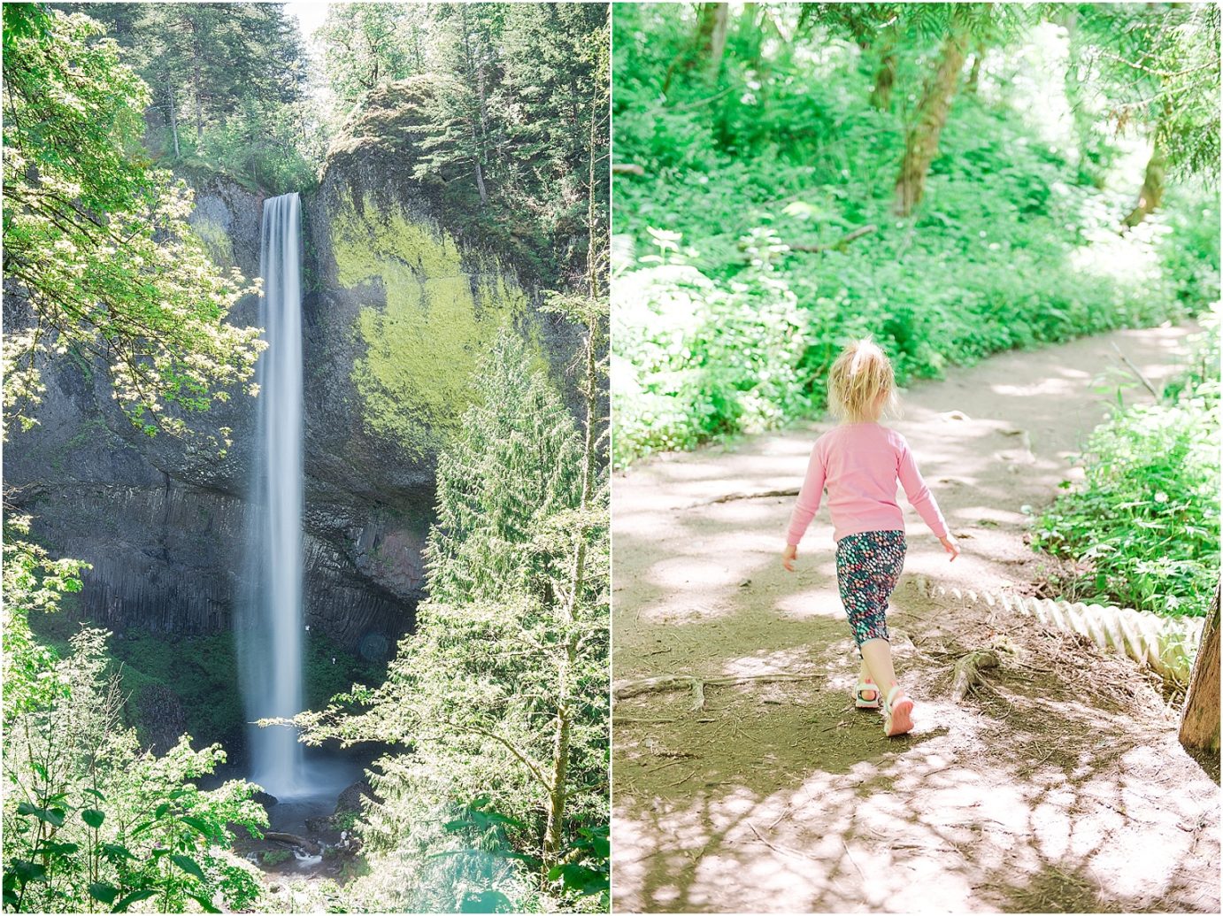 Columbia River Gorge Waterfalls Oregon Photographer Adventures hiking to upper Latourell Falls