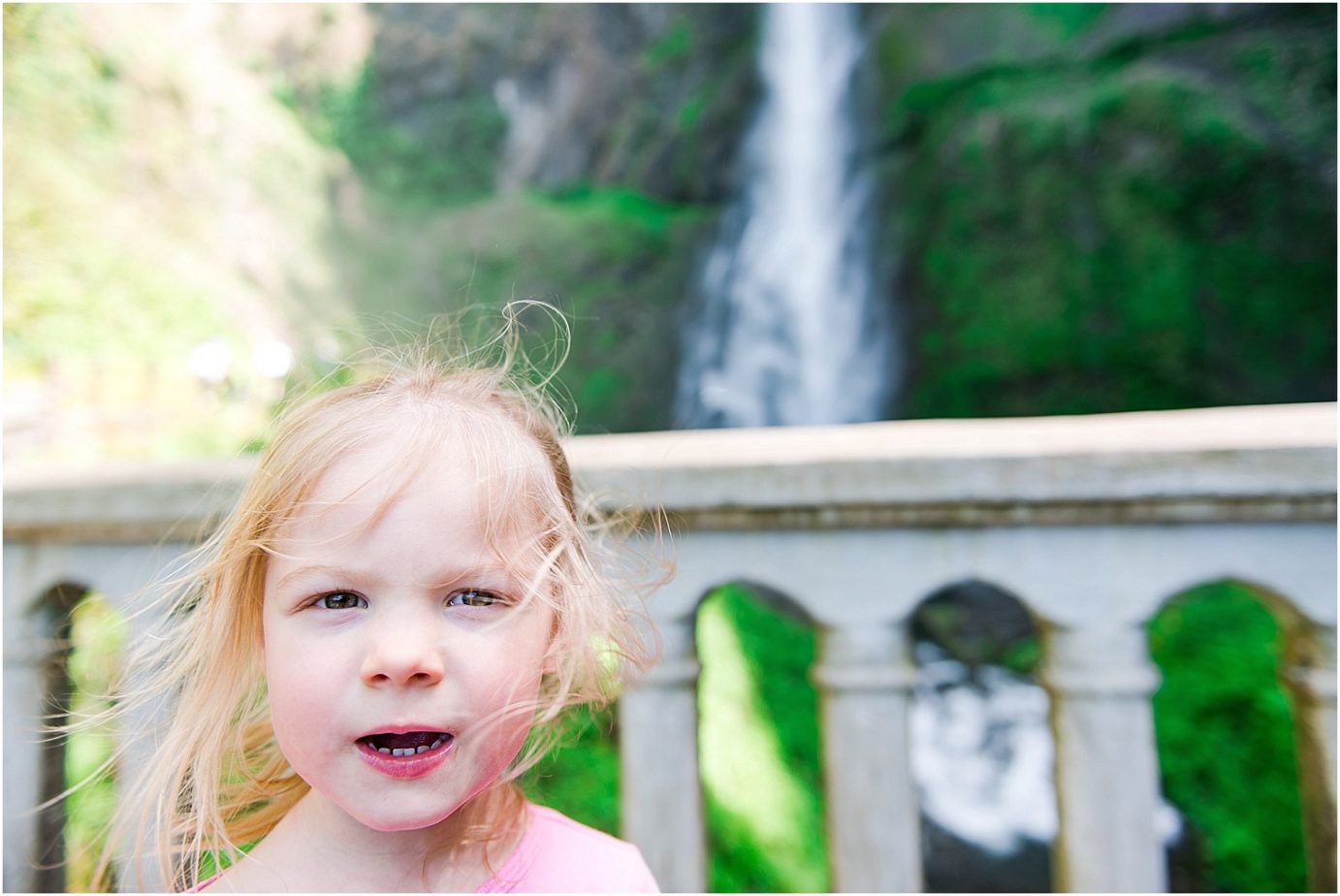 Columbia River Gorge Waterfalls Oregon Photographer Adventures Multnomah Falls from the bridge