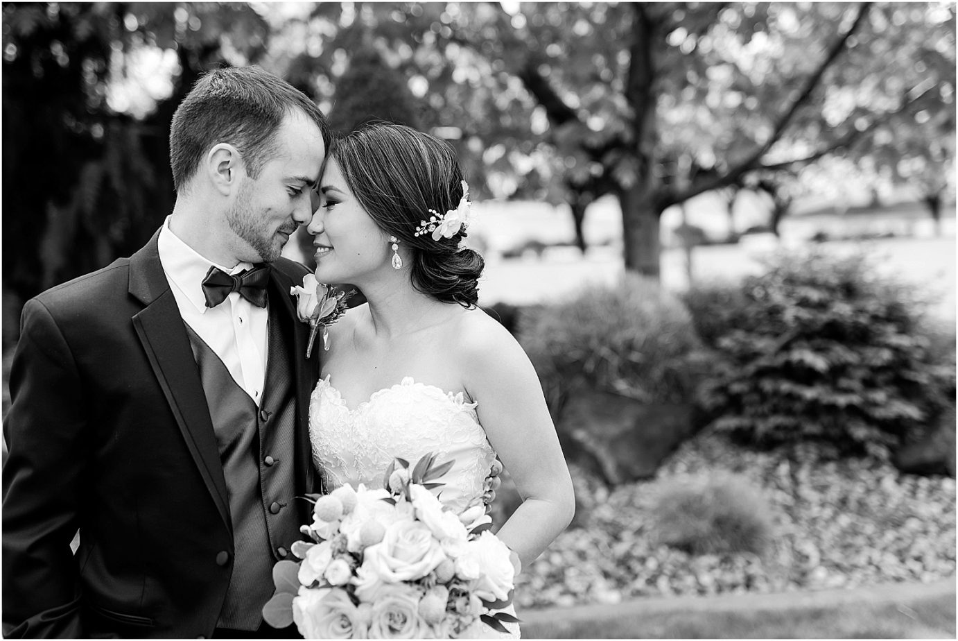 Promise Garden Wedding Pasco Photographer Bride and groom formal portrait