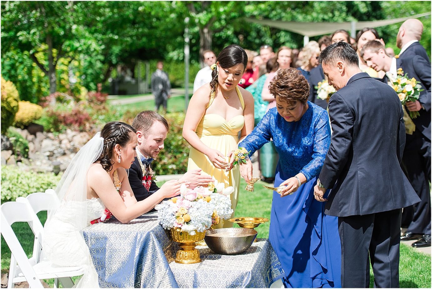 Promise Garden Wedding Pasco Photographer Thai Water Ceremony