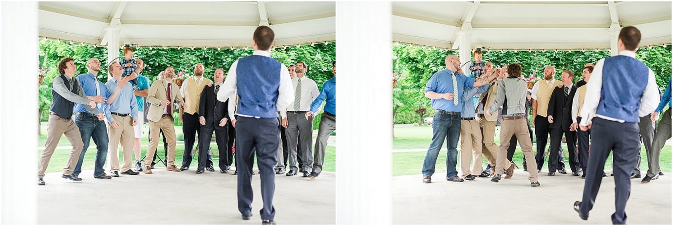 Promise Garden Wedding Pasco Photographer Garter toss