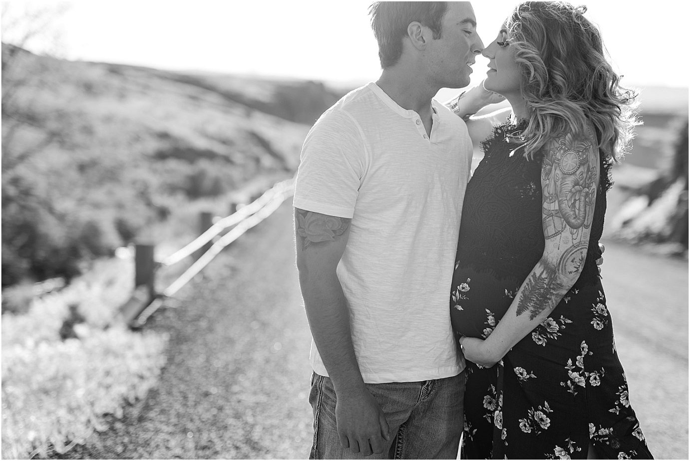Vantage Crags Maternity Session mom in a skirt and chopped lace top