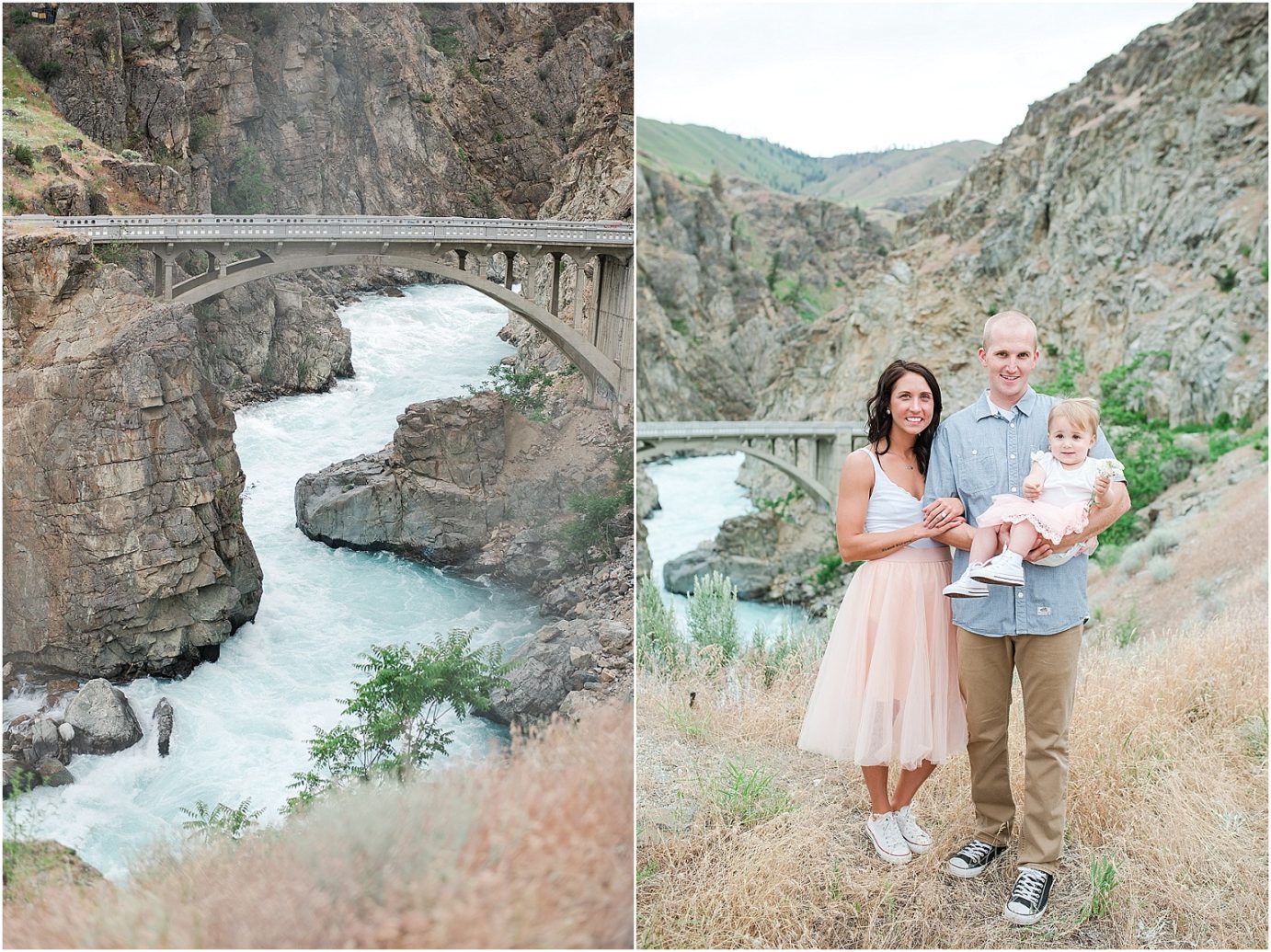 Chelan Engagement Session Chelan Gorge Chelan Photographer Cody and Brooke with daughter