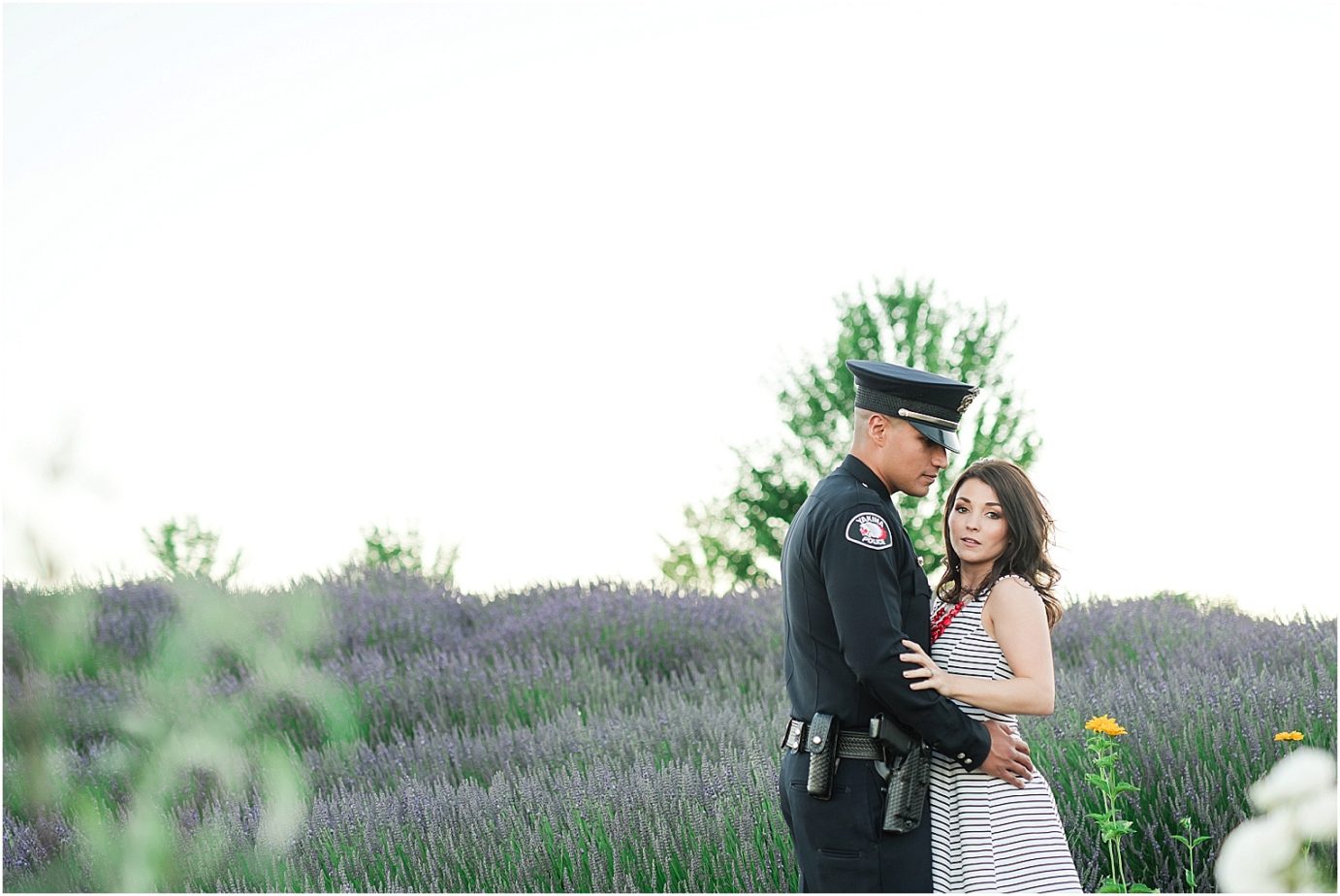 Hacket Ranch Engagement Session Yakima Photographer Jorge and Robin in a lavender field