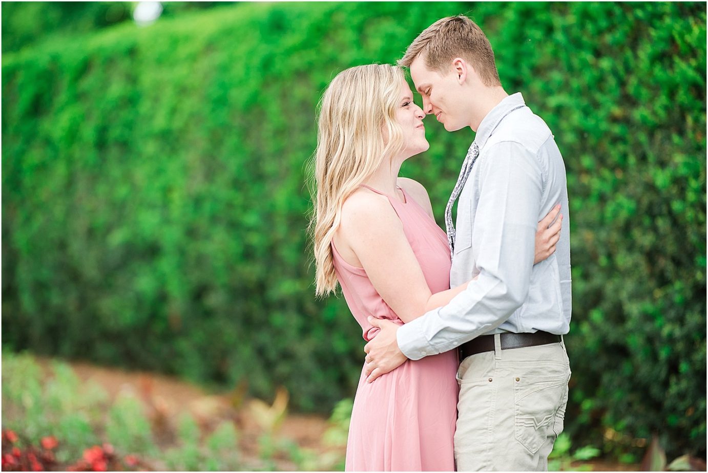 Manito Park Engagement Session Spokane Photographer Bryan and Olivia in Duncan Garden