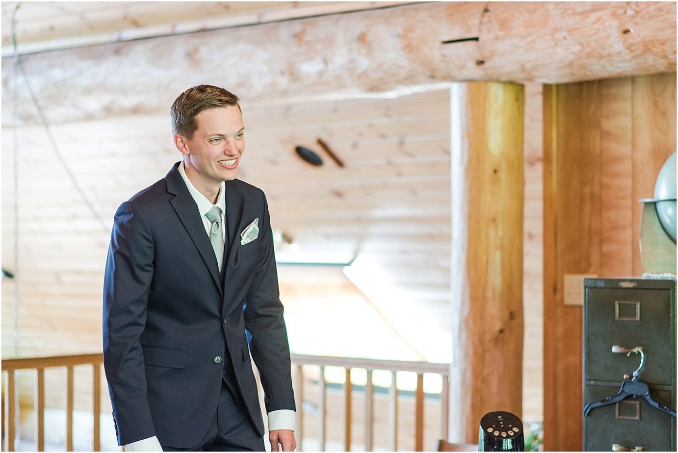 DIY backyard onalaska wedding Onalaska Photographer Bryan and Olivia groom's first look