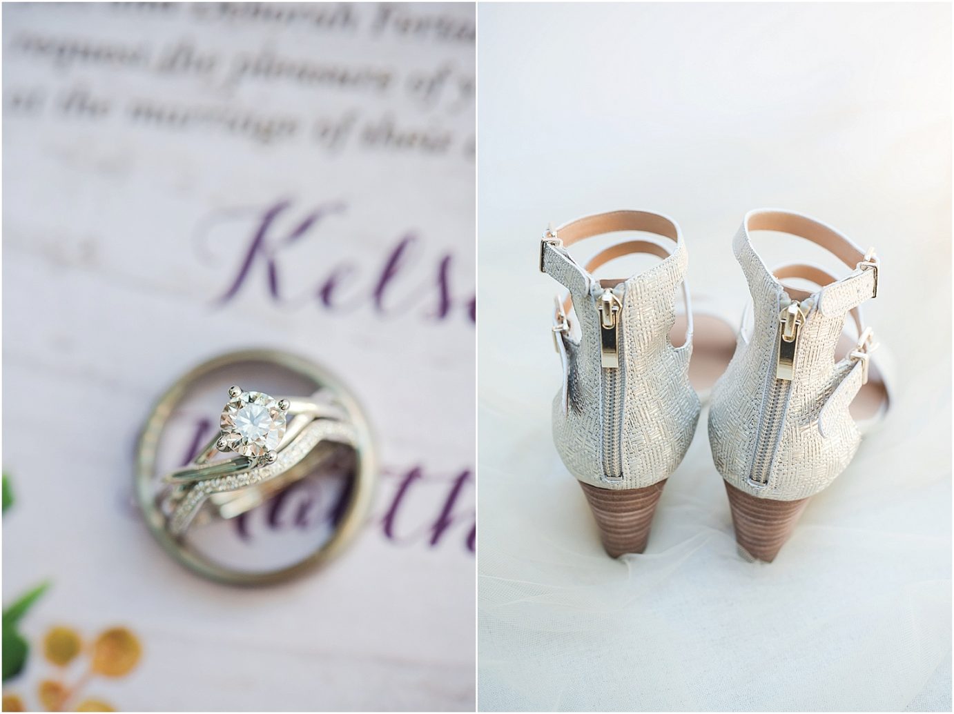 Pine River Ranch Wedding Leavenworth WA Matt and Kelsey ring shot and shoes photo