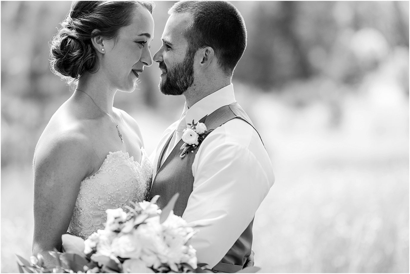 Pine River Ranch Wedding Leavenworth WA Matt and Kelsey Bride and groom portraits in the mountains