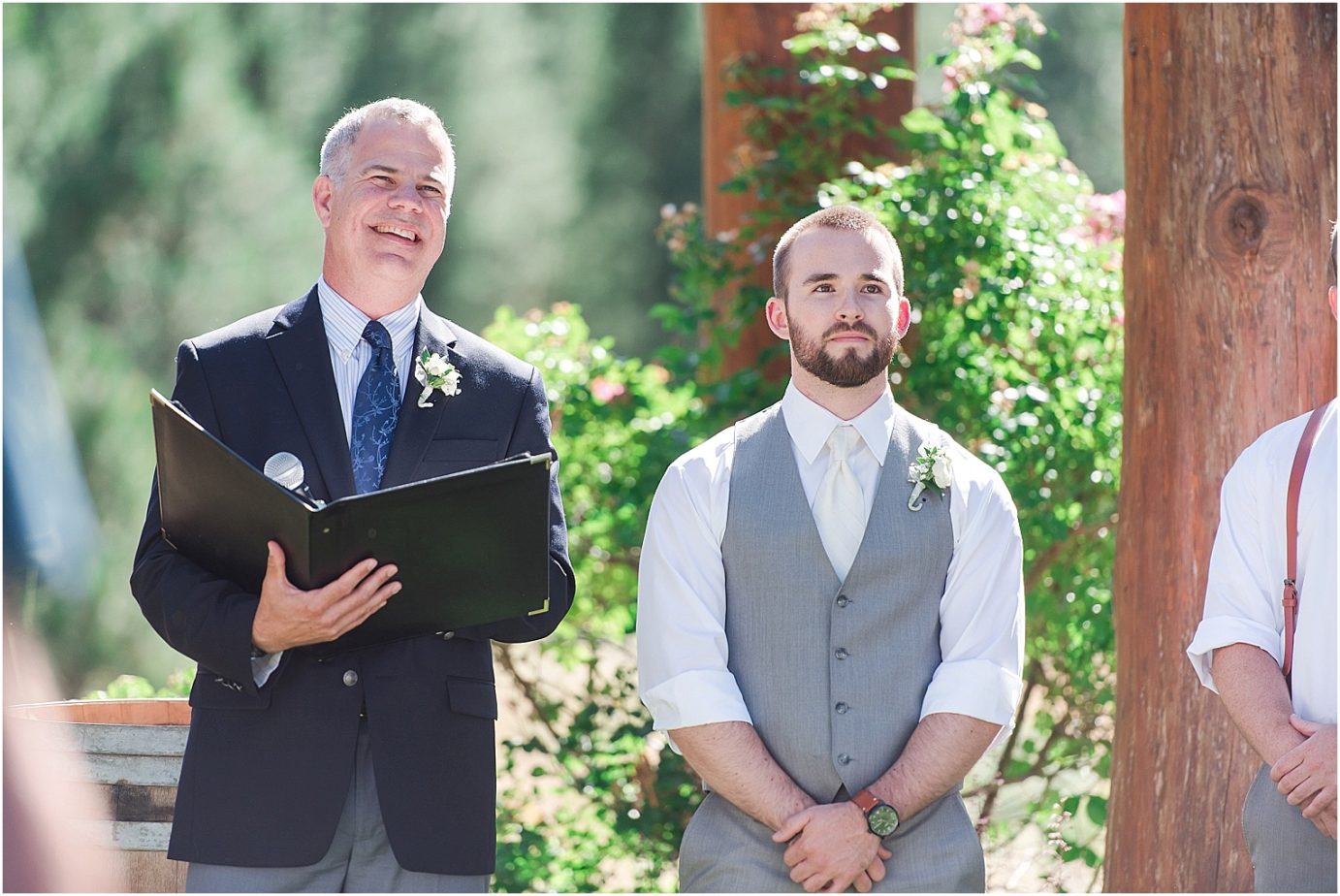 Pine River Ranch Wedding Leavenworth WA Matt and Kelsey outdoor ceremony in the mountains