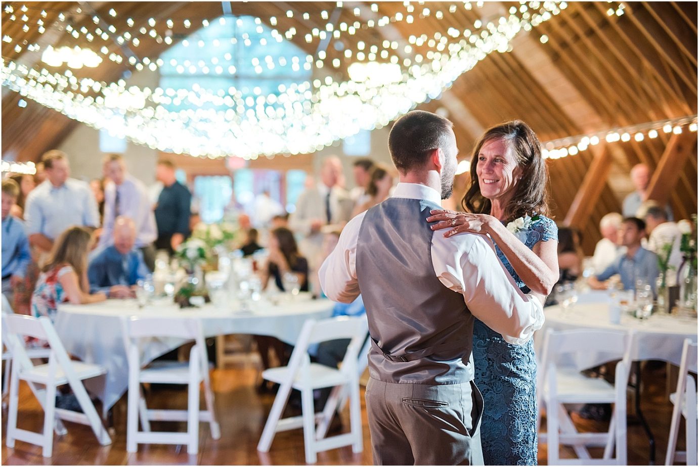 Pine River Ranch Wedding Leavenworth WA Matt and Kelsey dancing at reception