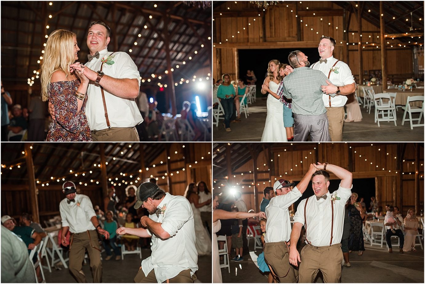 Barn at Blue Meadows Wedding Dayton WA Josh and Kendra dancing photo
