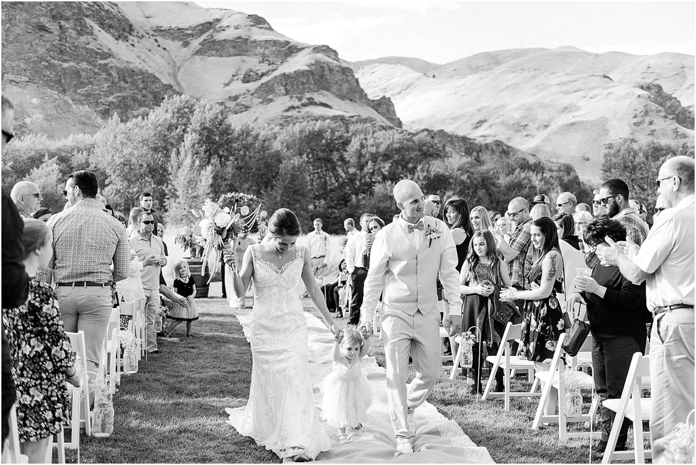 Backyard East Wenatchee Wedding Wenatchee Photographer Cody and Brooke ceremony recessional