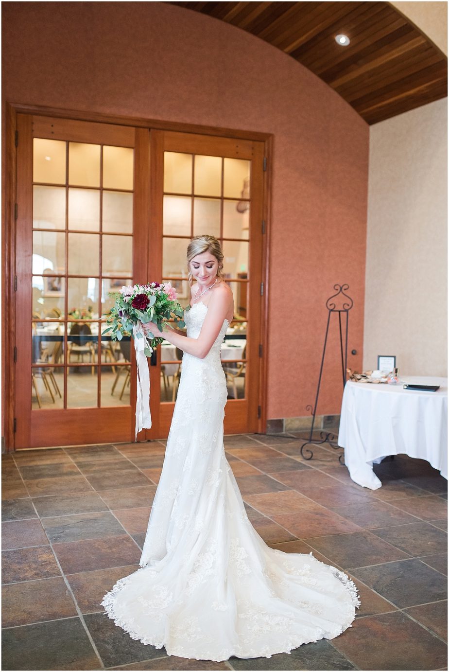 Terra Blanca Winery Wedding Benton City Photographer Armin and Kendall bride and father first look