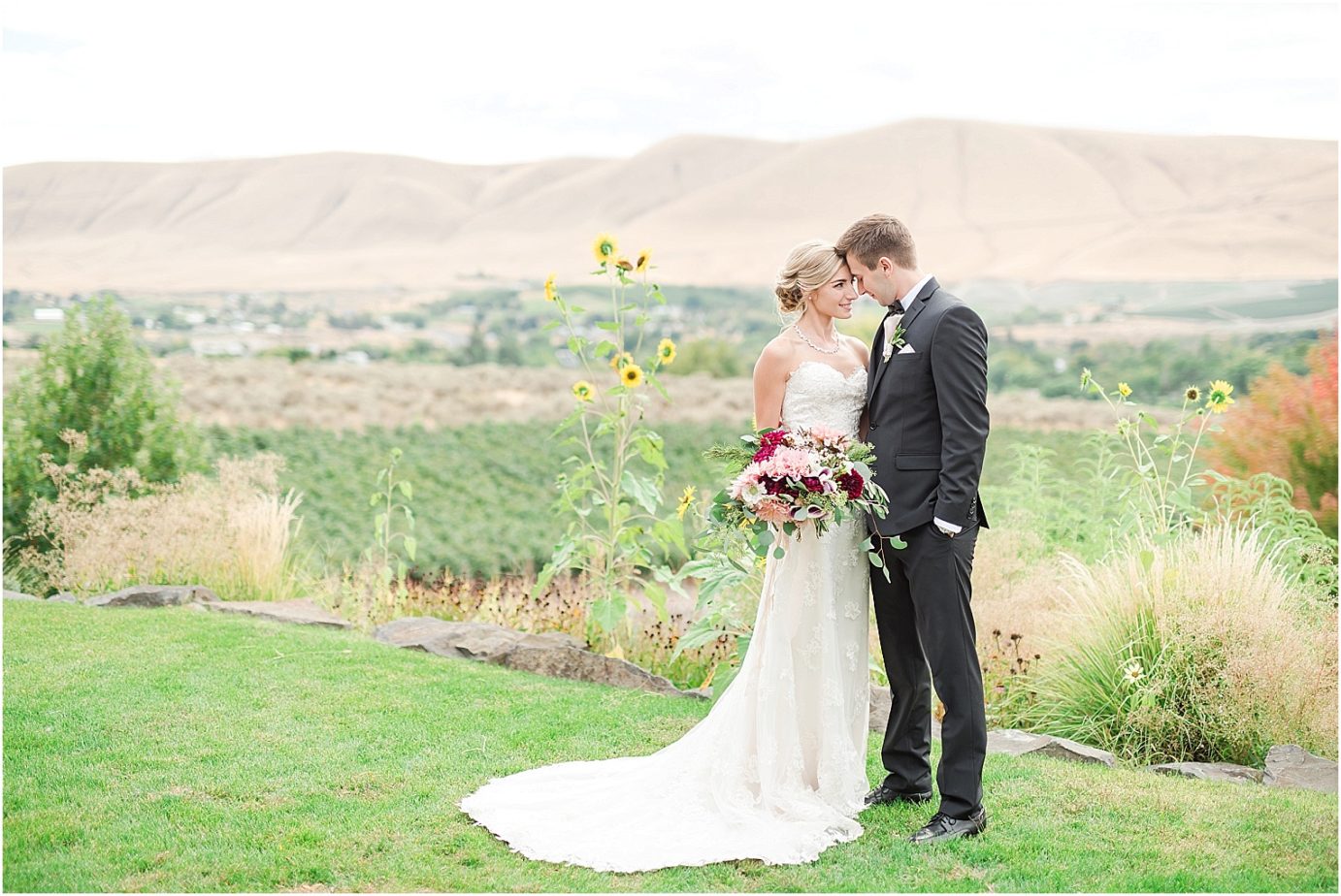 Terra Blanca Winery Wedding Benton City Photographer Armin and Kendall bride and groom portraits