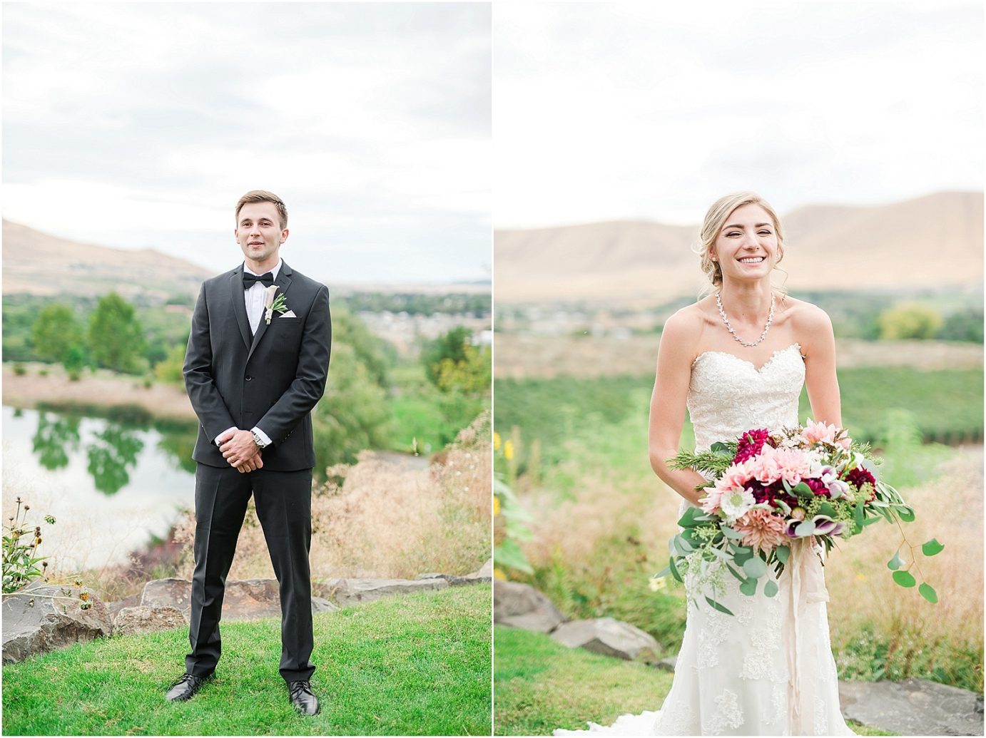 Terra Blanca Winery Wedding Benton City Photographer Armin and Kendall groom and bride portraits