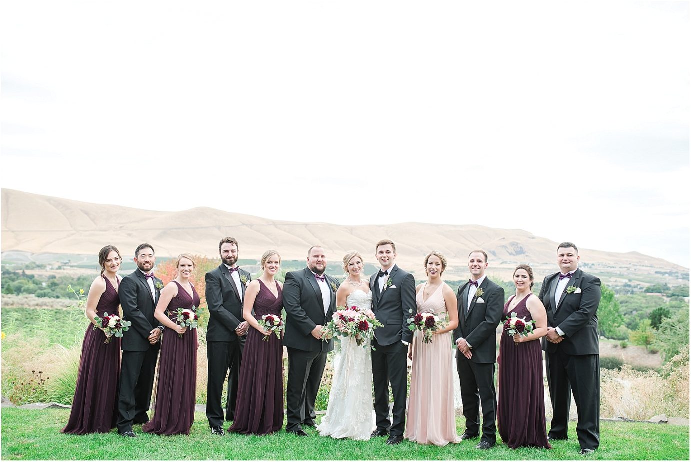 Terra Blanca Winery Wedding Benton City Photographer Armin and Kendall wedding party