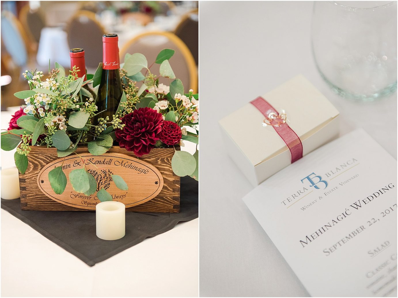 Terra Blanca Winery Wedding Benton City Photographer Armin and Kendall reception details