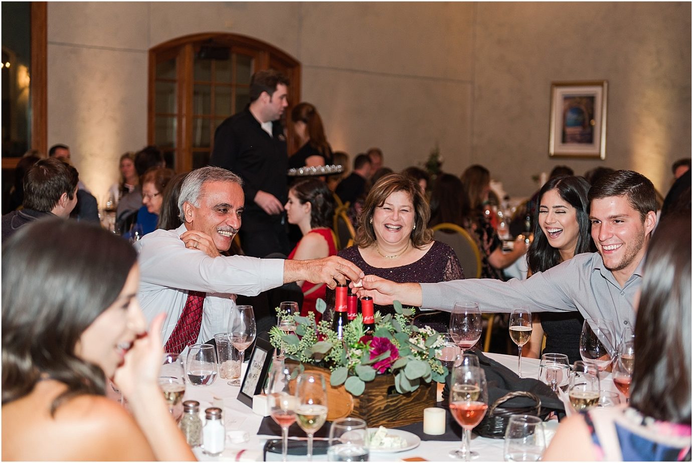 Terra Blanca Winery Wedding Benton City Photographer Armin and Kendall toasts