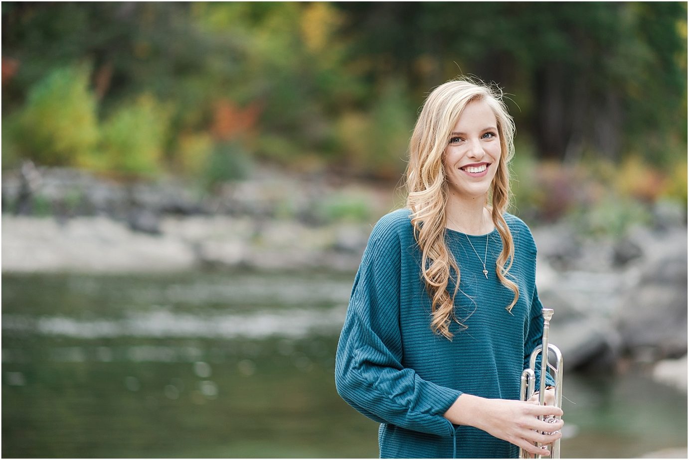 Emily Eastmont High Class of 2018 Wenatchee Photographer senior with her trumpet